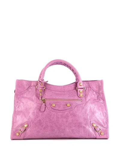 Pre-owned Balenciaga Giant City Tote Bag In Pink