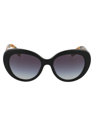 Shop Burberry Rose Sunglasses In 37578g Black