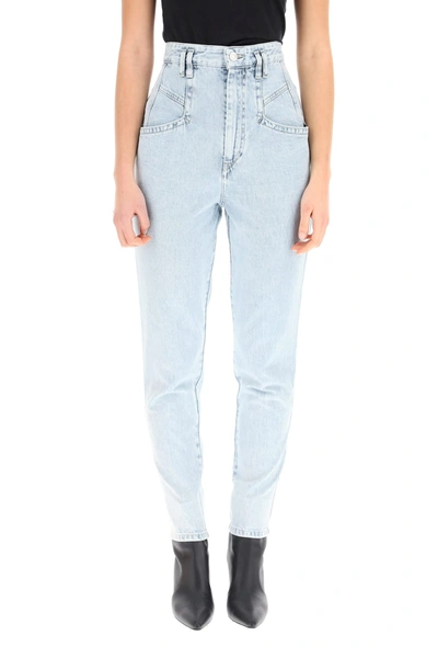 Shop Isabel Marant Padeloisasr Denim Jeans In Light Blue (blue)