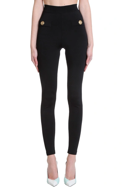 Shop Balmain Pants In Black Viscose