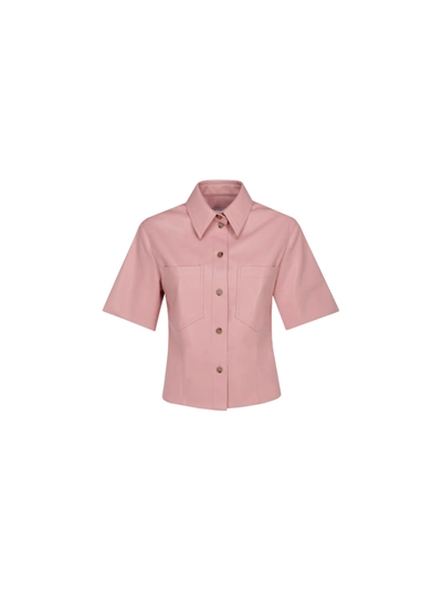 Shop Nanushka Sabine Shirt In Pink