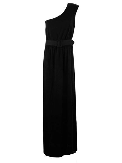 Shop Federica Tosi One Shoulder Dress In Nero