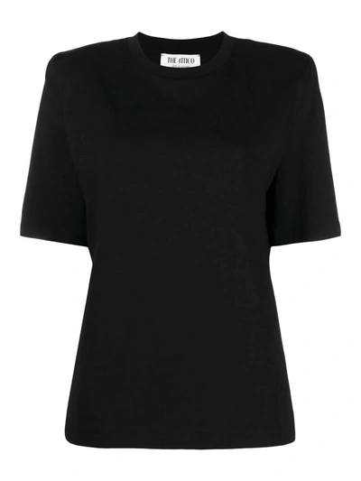 Shop Attico Black Cotton Bella T-shirt In Nero