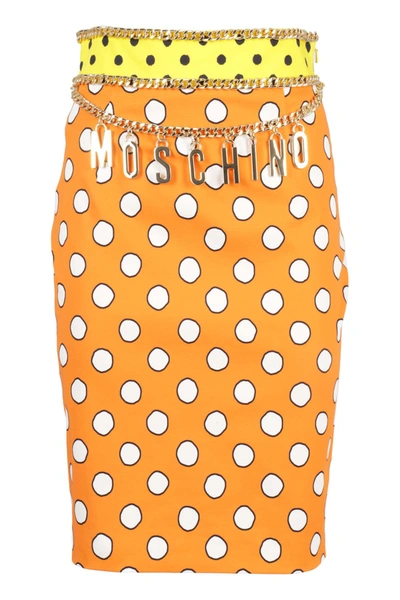 Shop Moschino Skirt In Arancione