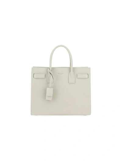 Shop Saint Laurent Sac De Jour Baby Handbag In Crema Soft/crema Soft