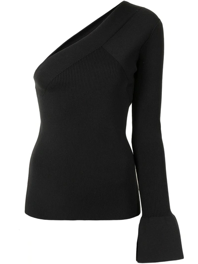 Shop Theory One Shoulder Blouse In Black