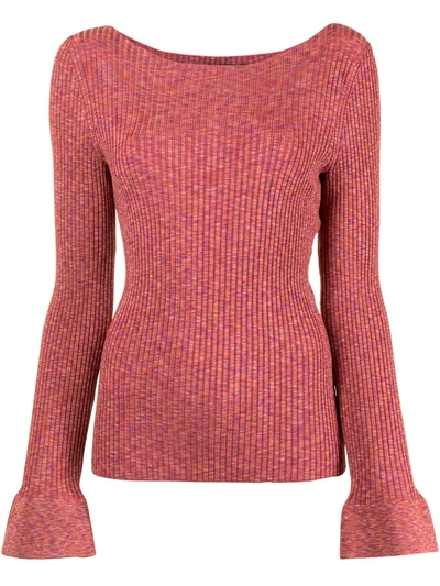 Shop Theory Ribbed Knit Jumper In Red