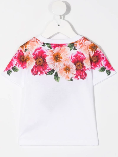 Shop Dolce & Gabbana Floral Print T-shirt In White