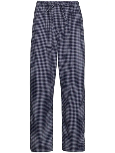 Shop Derek Rose Braemar Check-pattern Trousers In Blue