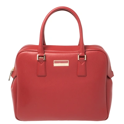 Pre-owned Montblanc Red Leather Sartorial Briefcase