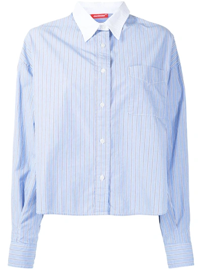 Shop Denimist Stripe Print Shirt In Blue