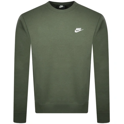 Shop Nike Crew Neck Club Sweatshirt Green