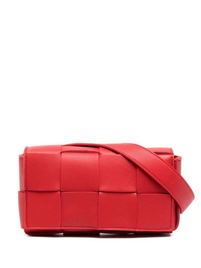 Shop Bottega Veneta The Belt Cassette Bag In Red