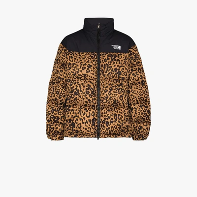 Shop Vetements Leopard Print Padded Jacket In Black