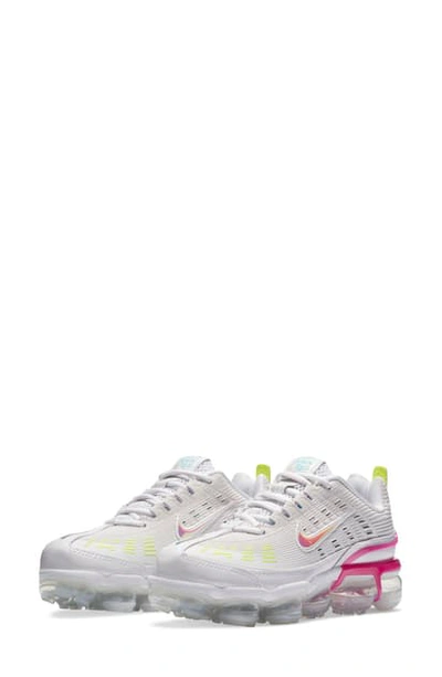 Shop Nike Air Vapormax 360 Sneaker In Platinum/ Pink/ White/ Volt
