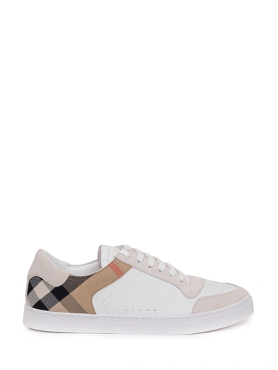 Shop Burberry House Check Low In White