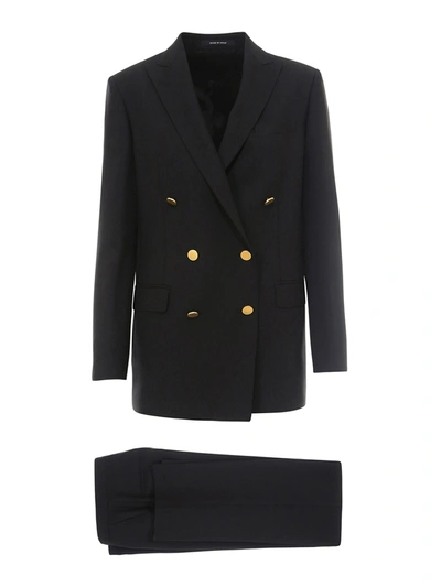 Shop Tagliatore Jasmine Wool Blend Suit In Black
