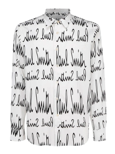 Shop Paul Smith White Cotton Shirt