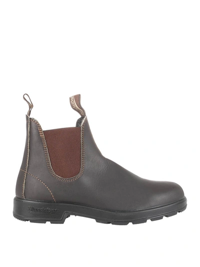 Shop Blundstone Smooth Calfskin Chelsea Boots In Dark Brown