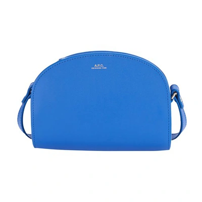 Shop Apc Mini Demi-lune Bag In Majorelle Blue