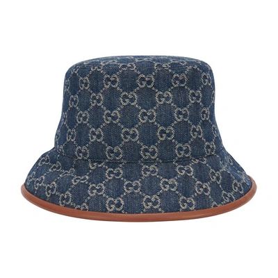 Shop Gucci Logo Cap In Sapphire Dark Brown