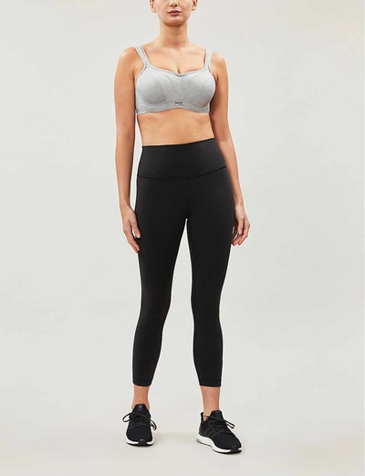 Panache Womens Grey Marl Wired Stretch-jersey Sports Bra 30ff In Grey Marl