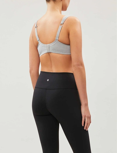 Panache Womens Grey Marl Wired Stretch-jersey Sports Bra 30ff In Grey Marl