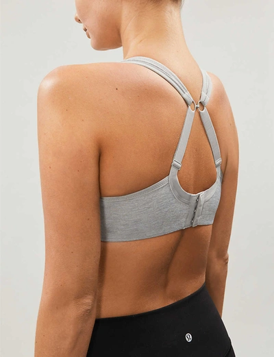 Panache Womens Grey Marl Wired Stretch-jersey Sports Bra 30ff In Grey Marl