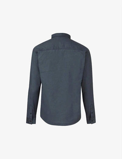 Shop Allsaints Hungtingdon Slim-fit Cotton Shirt In Burnt+sienna