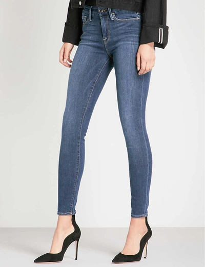 Shop Good American Women's Blue 004 Good Legs Skinny High-rise Stretch Cotton-blend Jeans