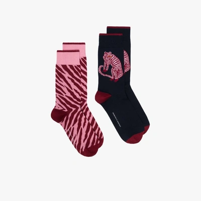 Shop Desmond & Dempsey Socken-set Mit Motiv In Blau