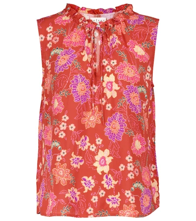 Shop Velvet Edeline Floral Top In Orange