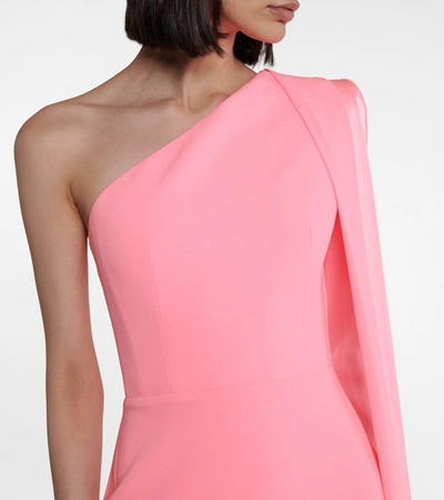 Shop Alex Perry Madelyn Crêpe Satin Gown In Pink