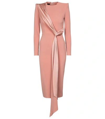 Shop Alex Perry Arden Crêpe Midi Dress In Pink