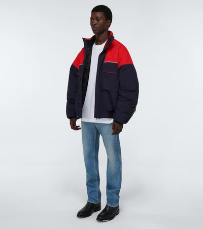 Shop Balenciaga Ski Bomber Jacket In Blue