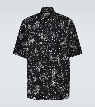 Shop Valentino Zodiac Map Short-sleeved Shirt In Black