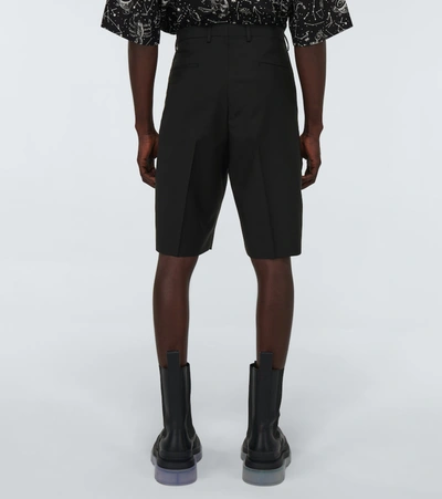 Shop Valentino Wool And Mohair Bermuda Shorts In Black