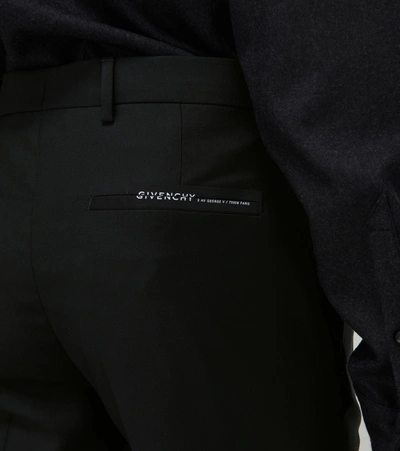 Shop Givenchy Tailored Wool Pants In Black