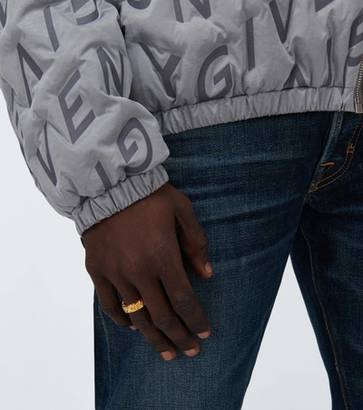 Shop Versace Chained Medusa Ring In Gold