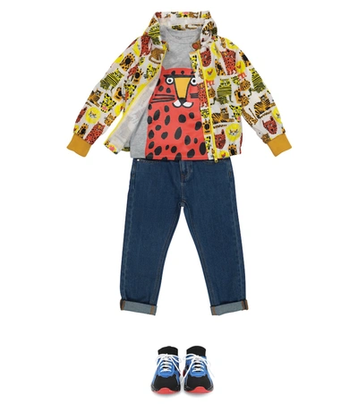 Stella Mccartney Big Cat-print Recycled-polyester Jacket In White