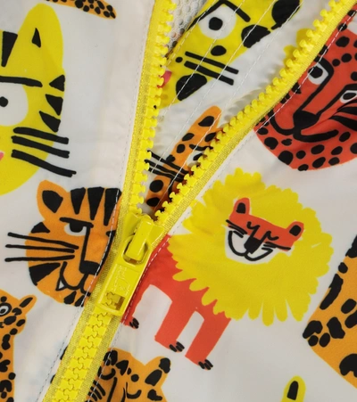 Stella Mccartney Big Cat-print Recycled-polyester Jacket In White