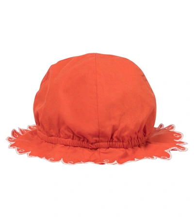 Shop Stella Mccartney Baby Cotton Hat In Orange
