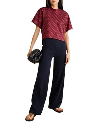 Shop Rosetta Getty Woman T-shirt Brick Red Size S Viscose, Nylon, Elastic Fibres