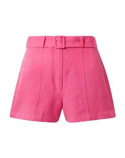Shop Solid & Striped Shorts & Bermuda Shorts In Fuchsia
