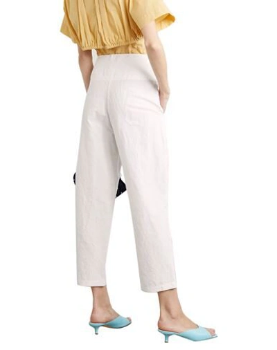 Shop Nackiyé Woman Pants White Size 8 Cotton, Linen, Silk