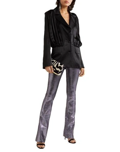 Shop Sprwmn Woman Pants Lilac Size M Soft Leather In Purple
