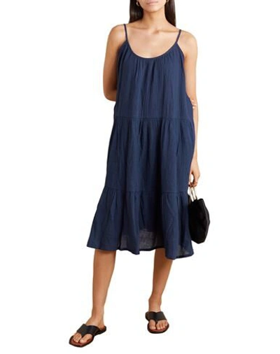 Shop Honorine 3/4 Length Dresses In Dark Blue