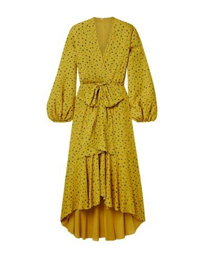 Shop Silvia Tcherassi Woman Midi Dress Yellow Size Xs Viscose