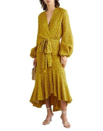 Shop Silvia Tcherassi Woman Midi Dress Yellow Size Xs Viscose