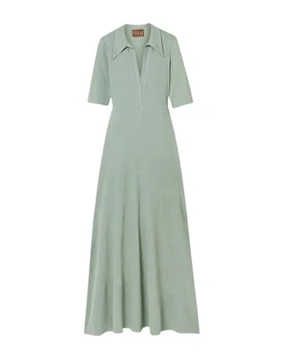 Shop Albus Lumen Long Dresses In Light Green